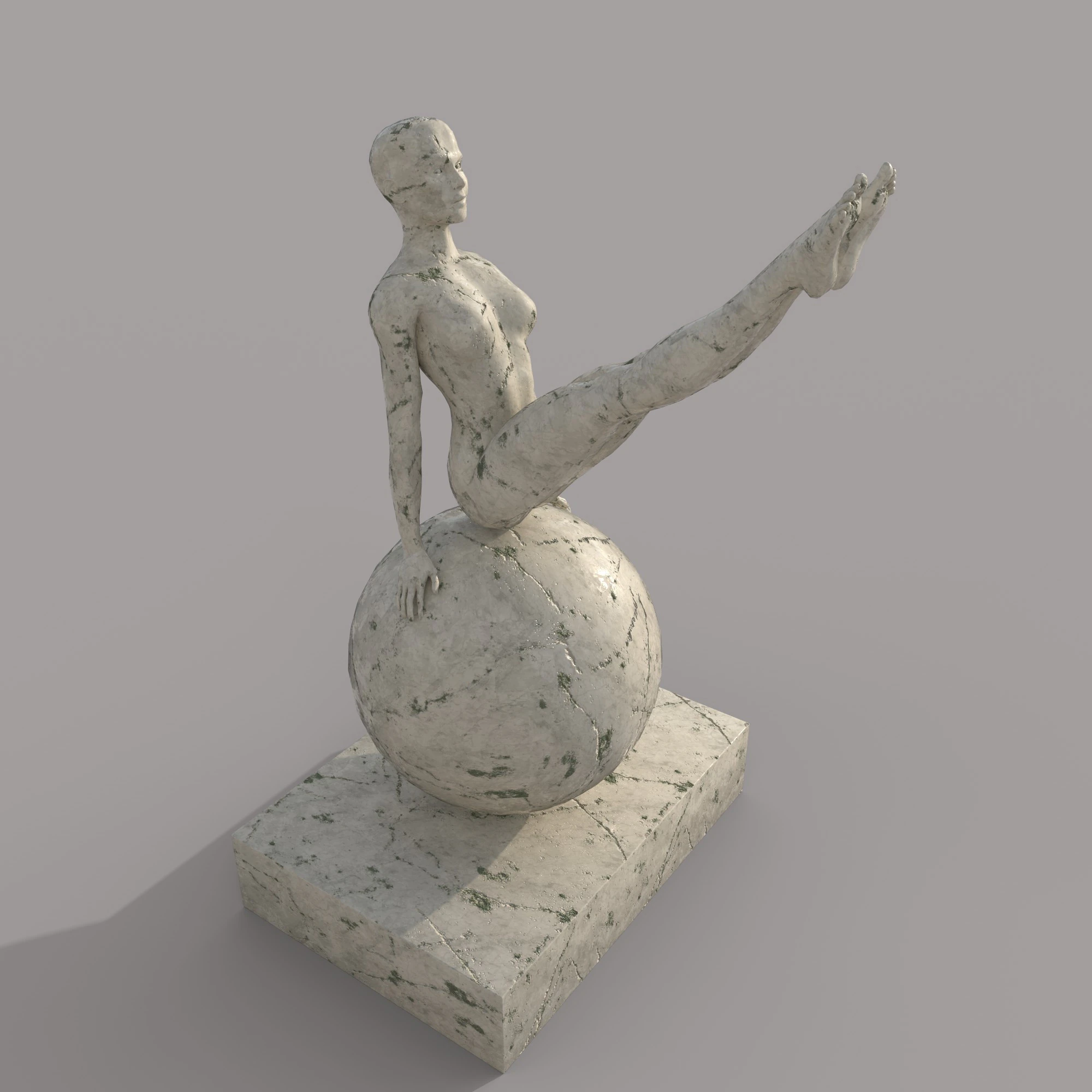 Sculpture woman 3D Model .c4d .max .obj .3ds .fbx .stl .blend