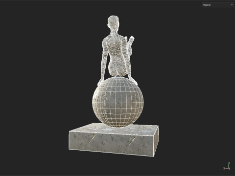 Sculpture woman Modello 3D