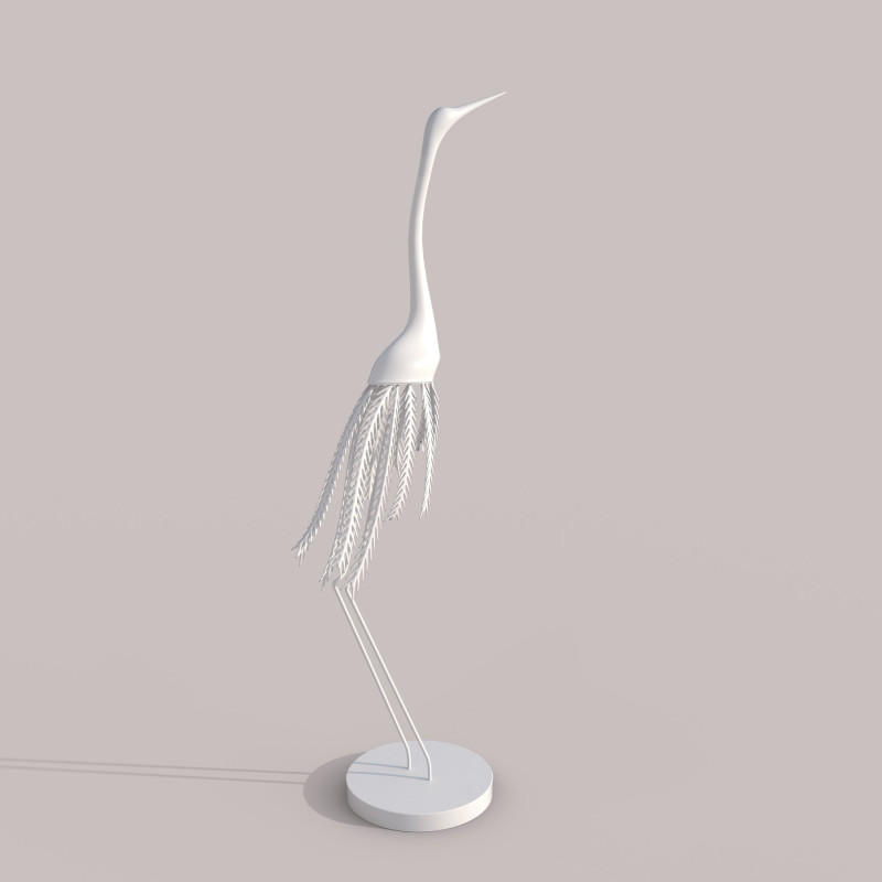 Stork statue 3D-Modell .c4d .max .obj .3ds .fbx .stl .blend 