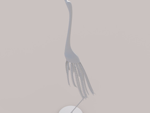 Stork statue 3D-Modell