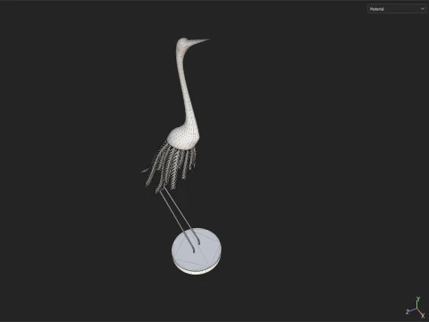 Stork statue 3D Model