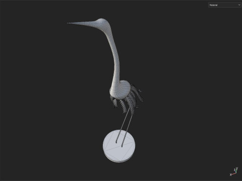 Stork statue 3D-Modell