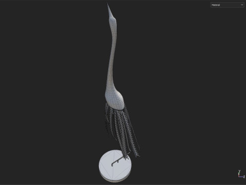Stork statue 3D-Modell