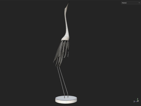 Stork statue 3D-Modell