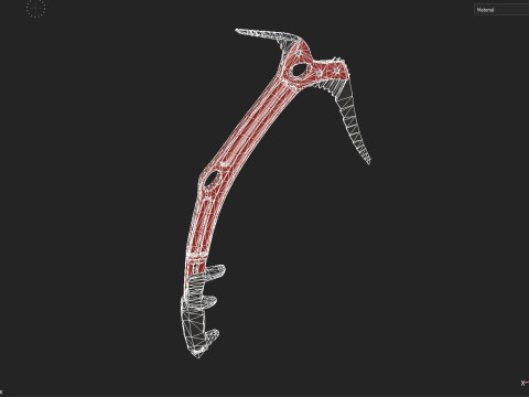 Ice axe Model 3D