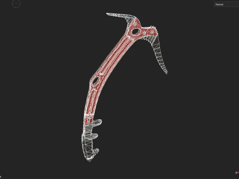 Ice axe 3D Model