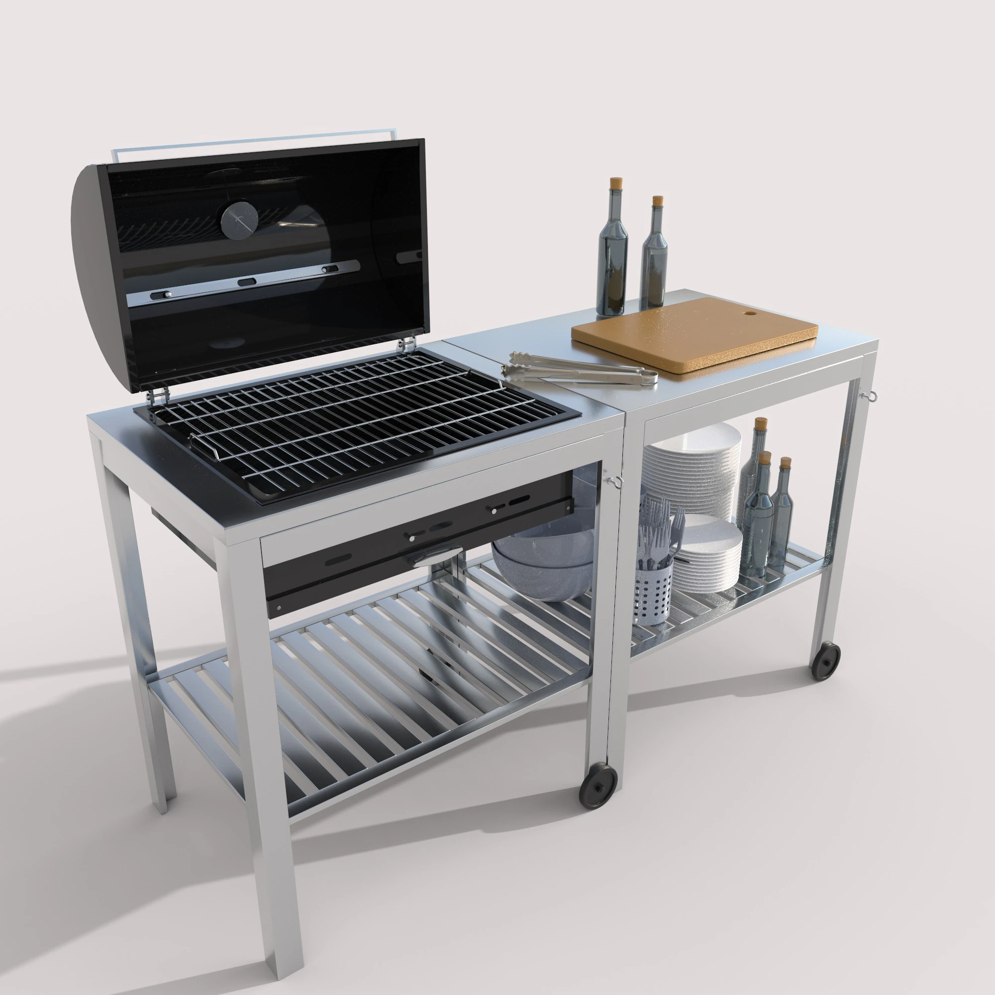 Charcoal grill IKEA 3D Model .c4d .max .obj .3ds .fbx .stl .blend 