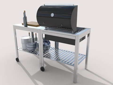 Charcoal grill IKEA 3D Model