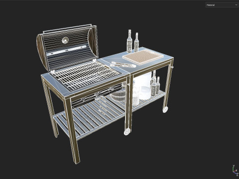 Charcoal grill IKEA 3D Model