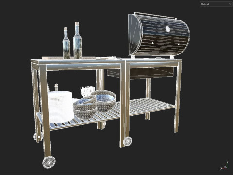 Charcoal grill IKEA 3D Model