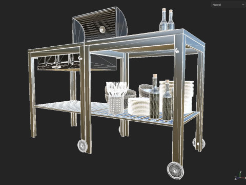 Charcoal grill IKEA 3D Model