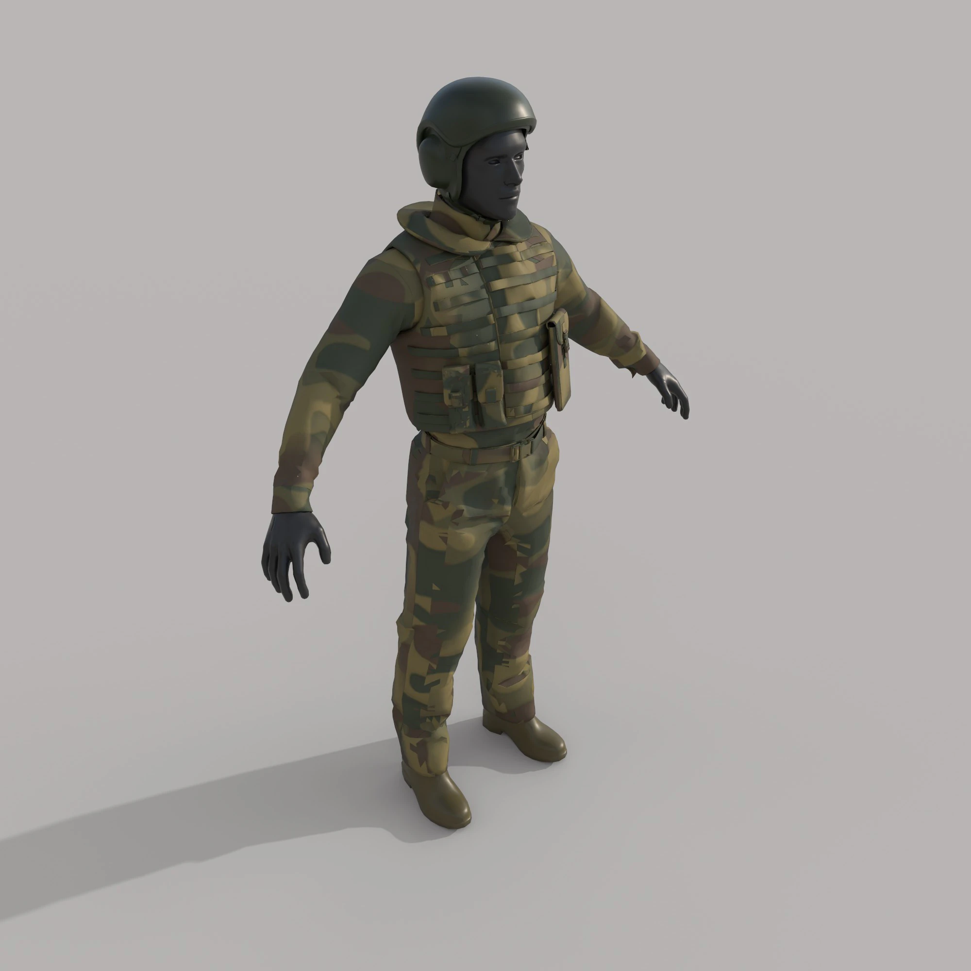 Military clothing 3D Model .c4d .max .obj .3ds .fbx .stl .blend
