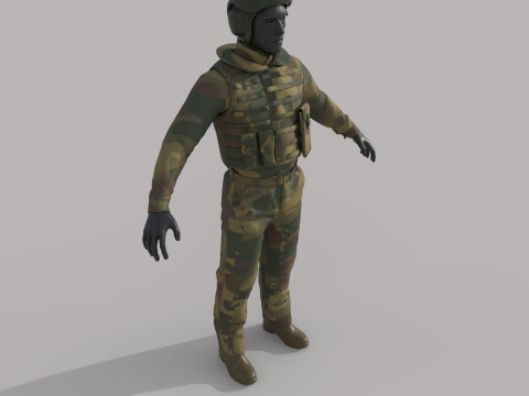 Military clothing 3D Model