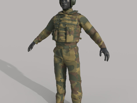 Military clothing 3Dモデル
