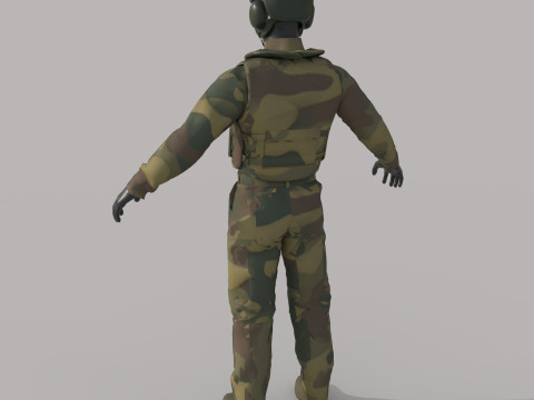 Military clothing 3Dモデル