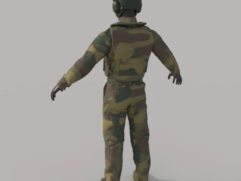 Military clothing 3D Model