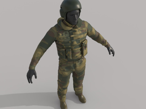 Military clothing 3Dモデル