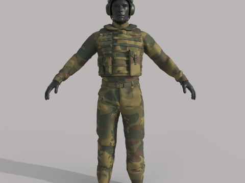 Military clothing 3Dモデル
