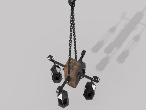 Hanging Chandelier Medieval 3Dモデル