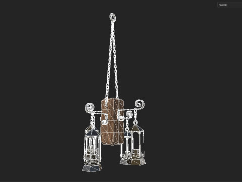 Hanging Chandelier Medieval 3Dモデル