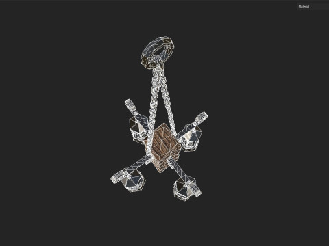 Hanging Chandelier Medieval 3Dモデル