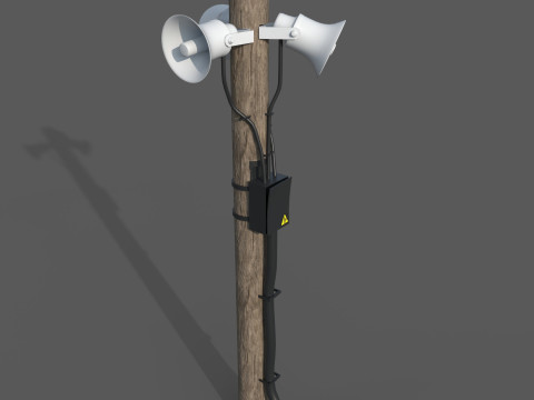 Megaphone pole 3D Model