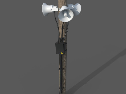 Megaphone pole 3D Model