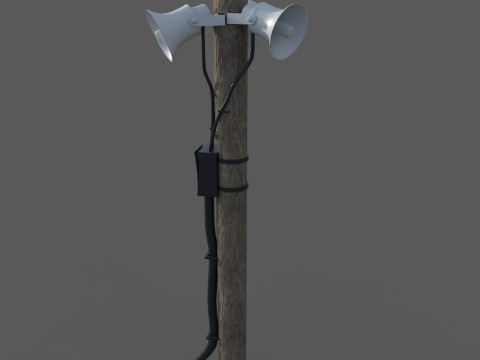 Megaphone pole 3D Model