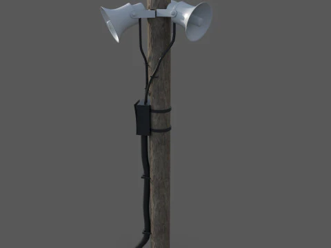Megaphone pole 3D Model