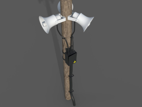 Megaphone pole 3D Model