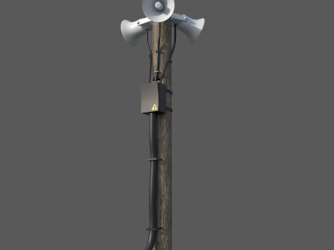 Megaphone pole 3D Model