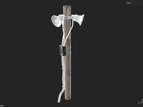 Megaphone pole 3D Model