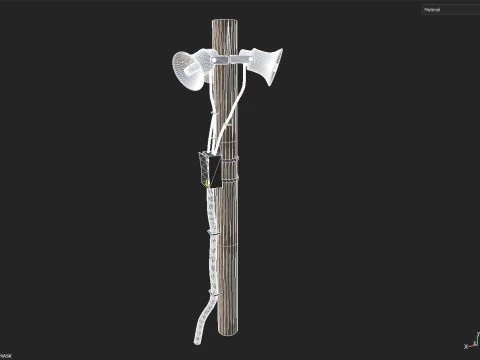 Megaphone pole 3D Model