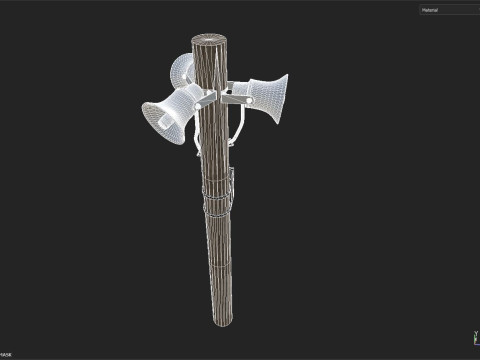 Megaphone pole 3D Model