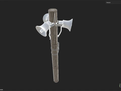 Megaphone pole 3D Model