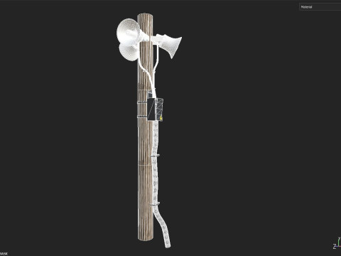 Megaphone pole 3D Model