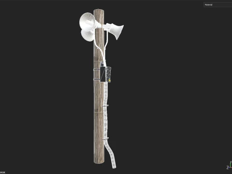 Megaphone pole 3D Model