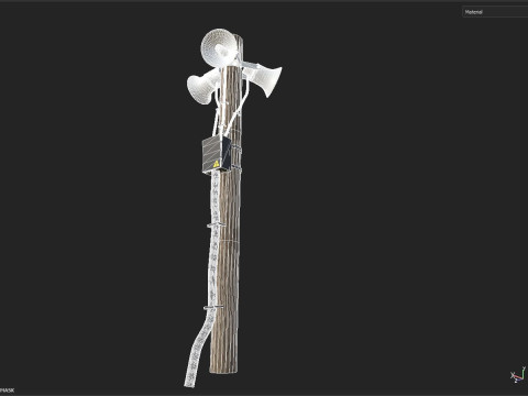 Megaphone pole 3D Model
