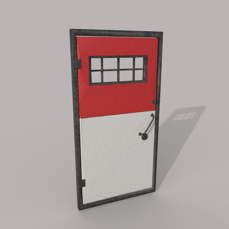 Metal Door 3D Model .c4d .max .obj .3ds .fbx .stl .blend 