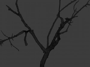 dead tree set dry scan pbr 3D Model
