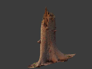 dead tree set dry scan pbr 3D Model