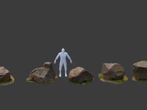 cidade pedras conjunto pedra cole&ccedil;&atilde;o varredura pbr Modelo 3D