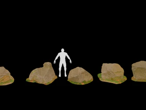 cidade pedras conjunto pedra cole&ccedil;&atilde;o varredura pbr Modelo 3D