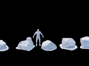 cidade pedras conjunto pedra cole&ccedil;&atilde;o varredura pbr Modelo 3D