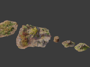 tree stump scan collection pbr Modelo 3D