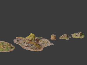 tree stump scan collection pbr Modelo 3D