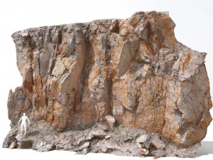 cliff and rock scan collection real- pbr low poly game ready 3D Model