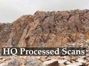 cliff and rock scan collection real- pbr low poly game ready 3D Model