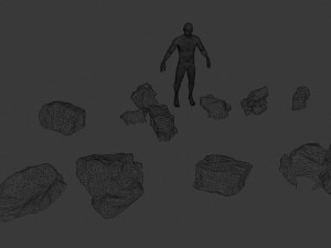 cliff and rock scan collection real- pbr low poly game ready 3D Model