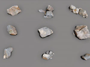 cliff and rock scan collection real- pbr low poly game ready 3D Model